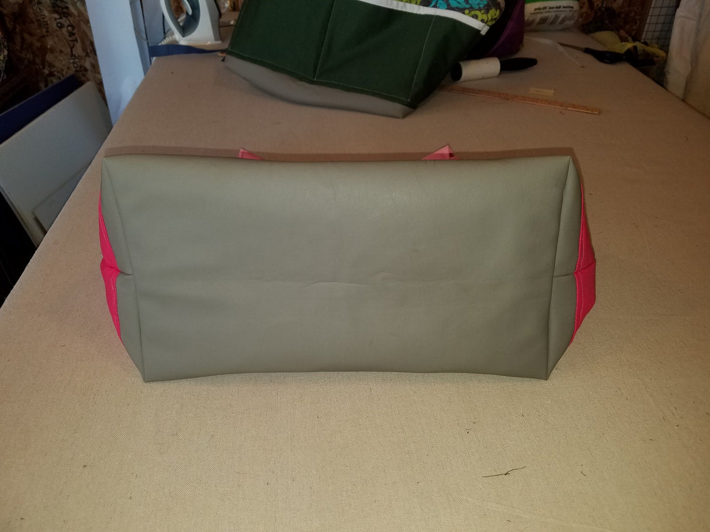 Large Travel Tote - Pink & Gray