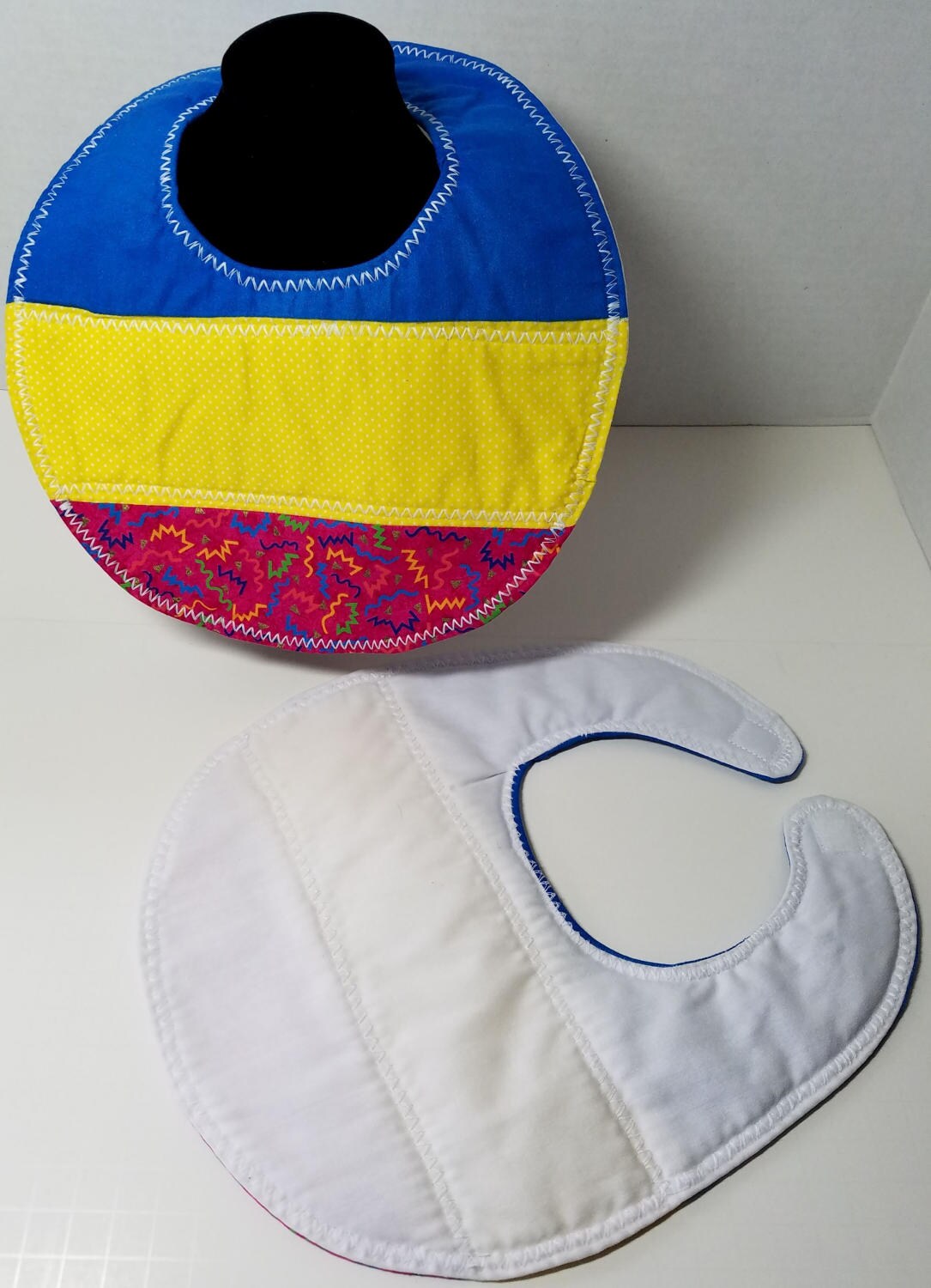 Patchwork Infant Bib, Drool Bib