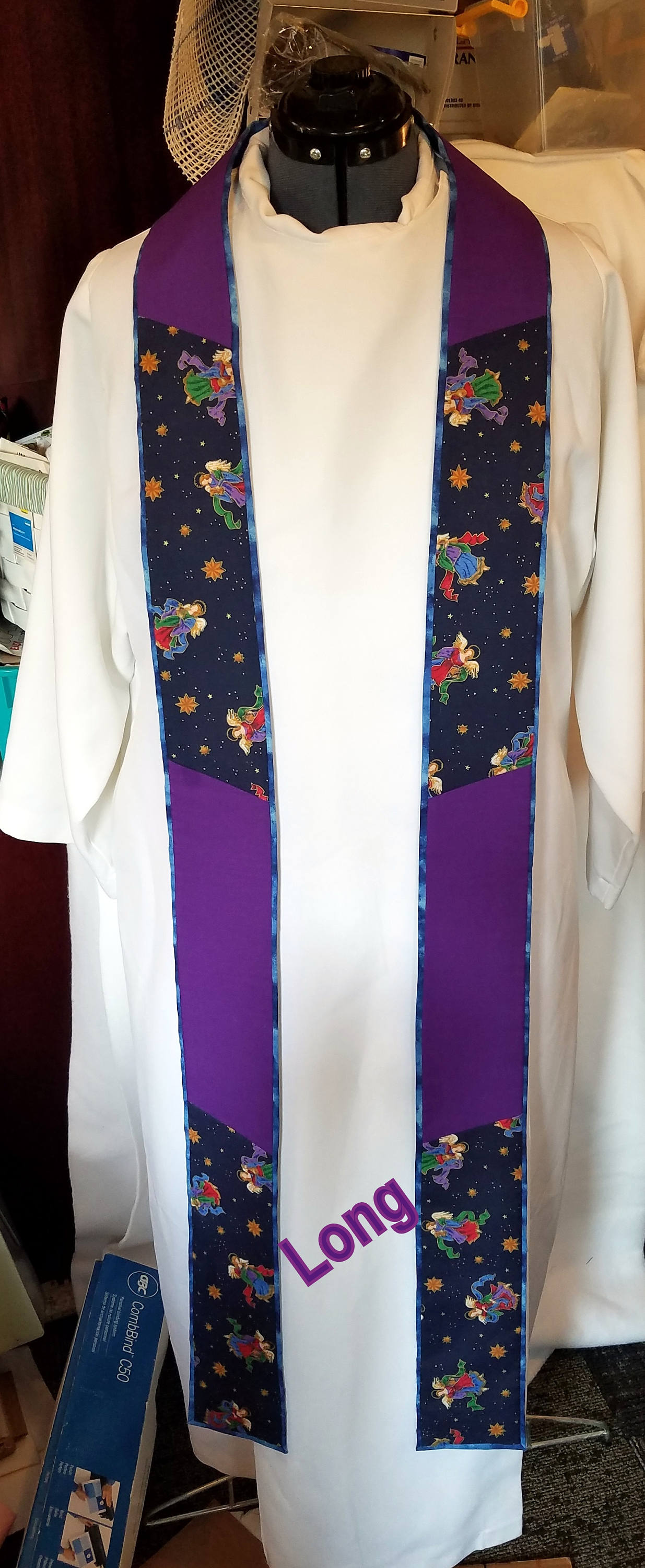 Advent/ Christmas Angel Stole - Available in 3 lengths