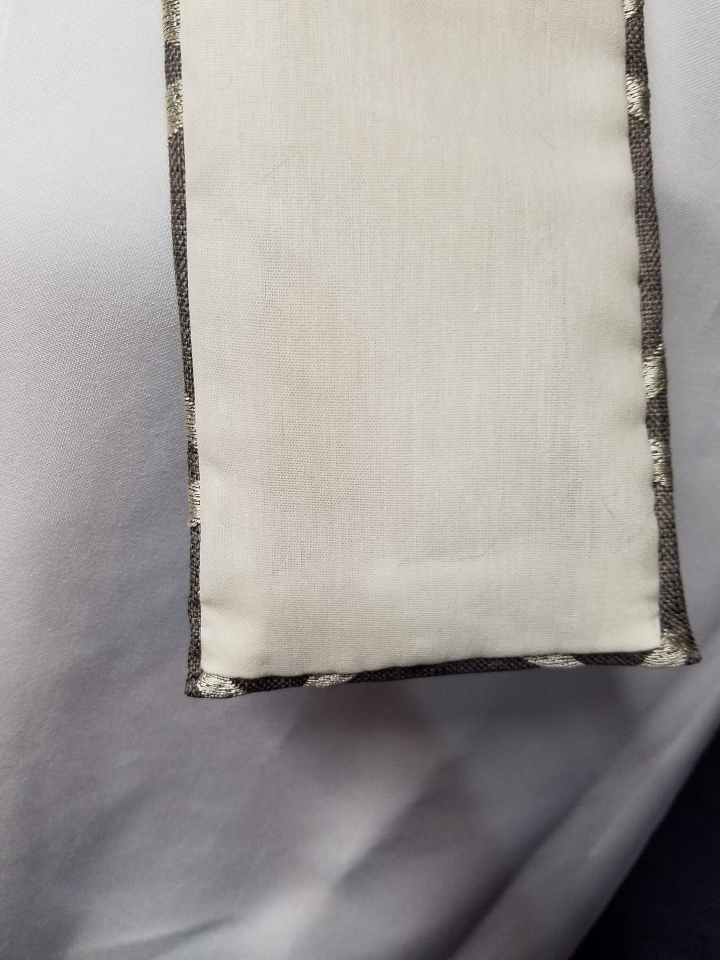 Cream Crosses on Grey & Gold - Available in 3 lengths (for Clergy or Deacon)