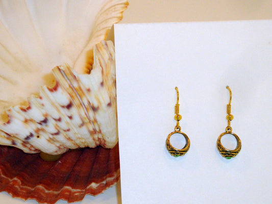 Colored Rhinestone - Graduation Class Ring Charm Earrings