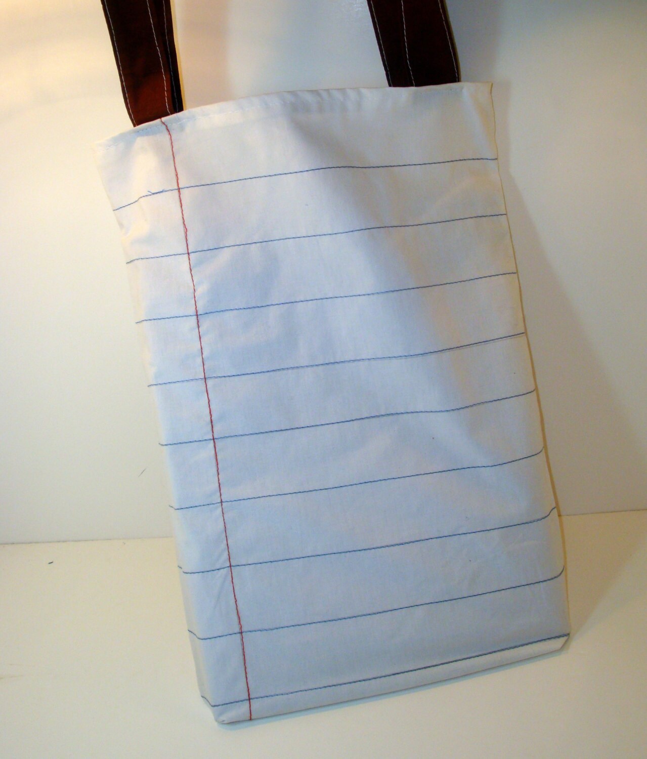 Lined Note Book Paper Tote Bag- School Themed Bag