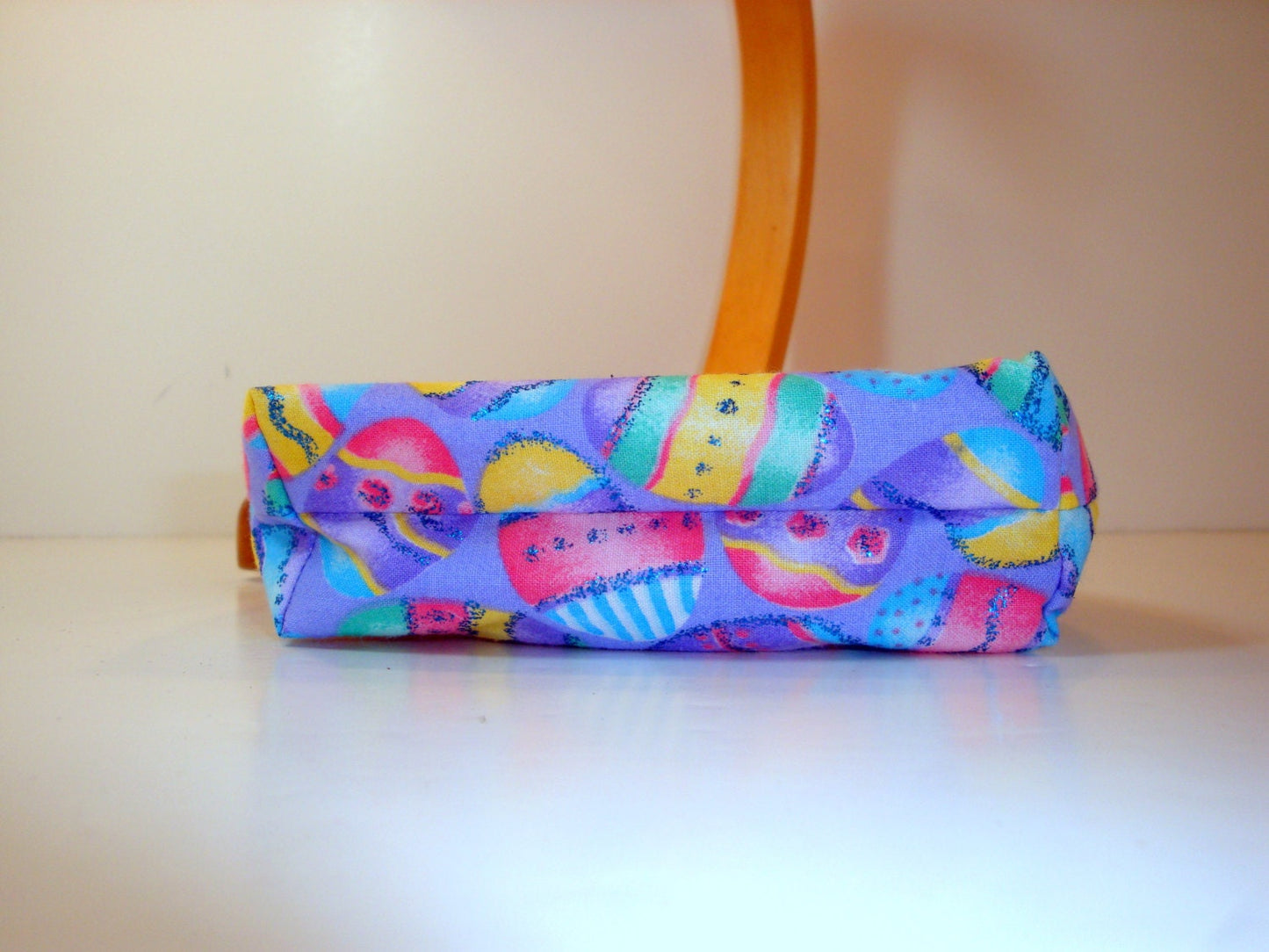 Easter Egg and Sparkles Bag /Child's Purse with a Ribbon Handle and a Snap