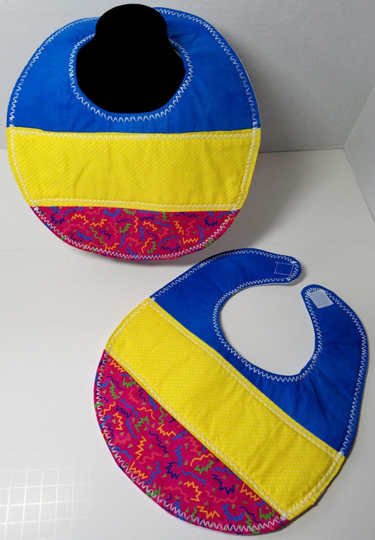 Patchwork Infant Bib, Drool Bib