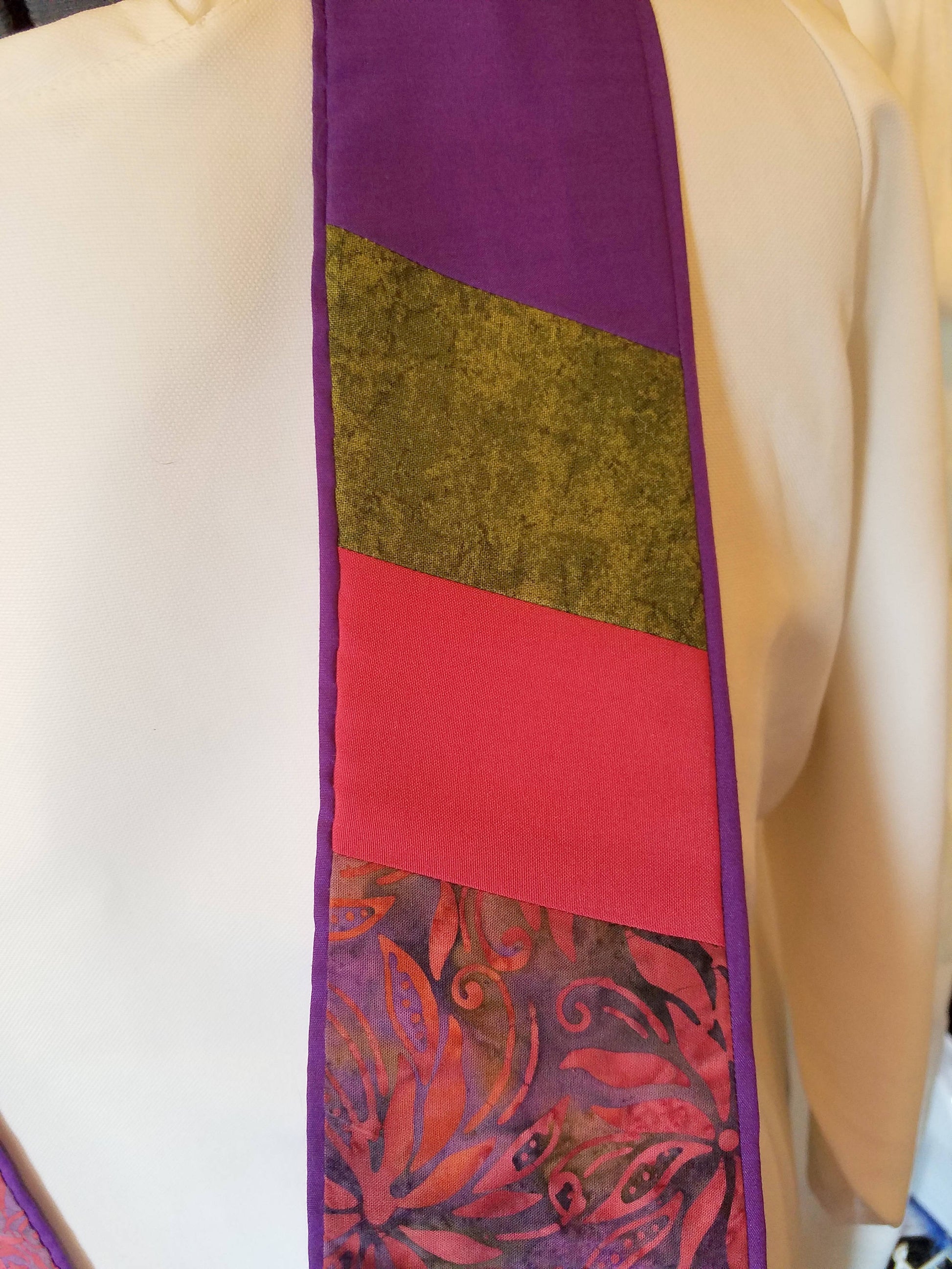 Advent/ Christmas Poinsettia Stole - Available in 3 lengths