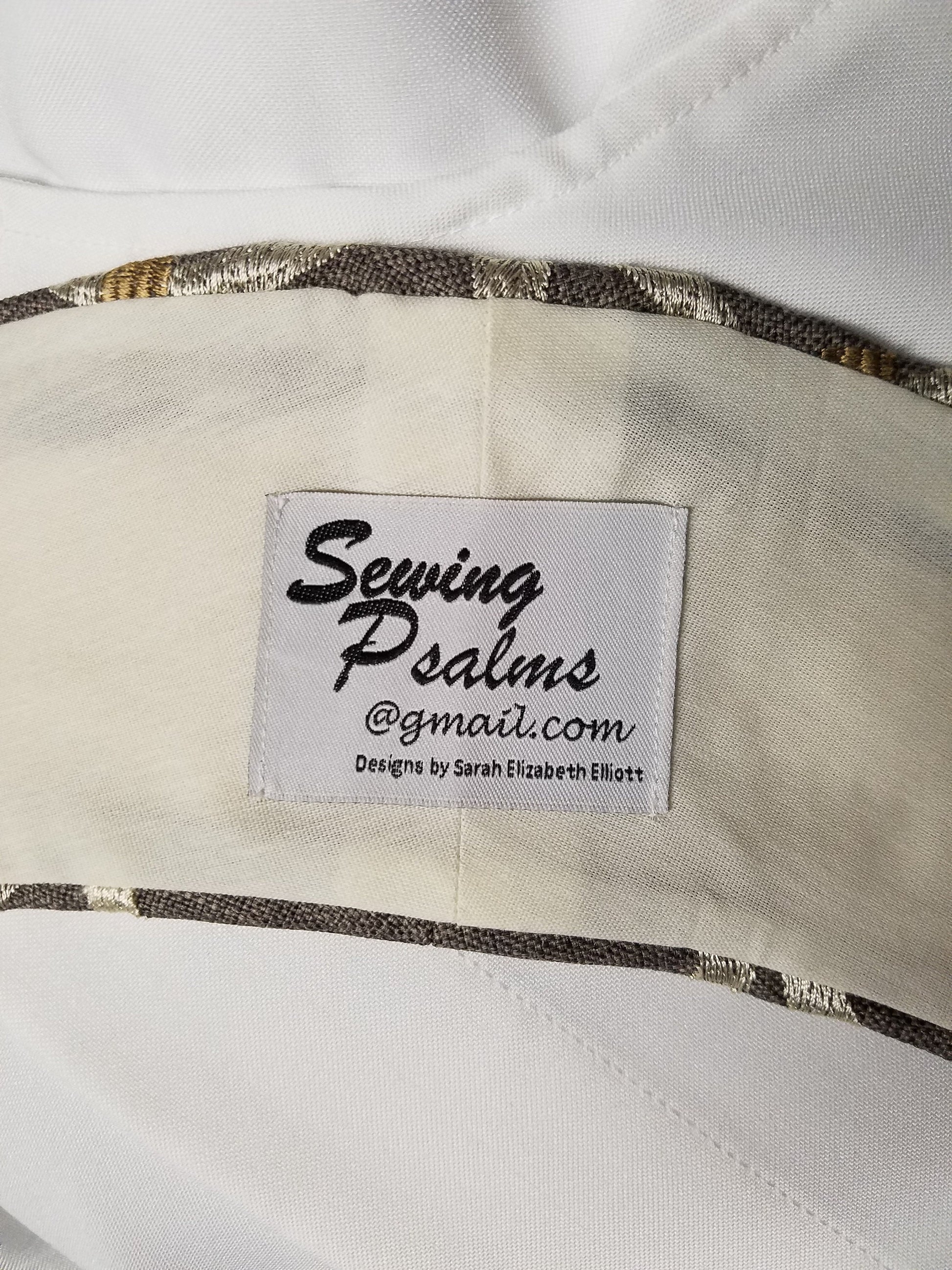Cream Crosses on Grey & Gold - Available in 3 lengths (for Clergy or Deacon)
