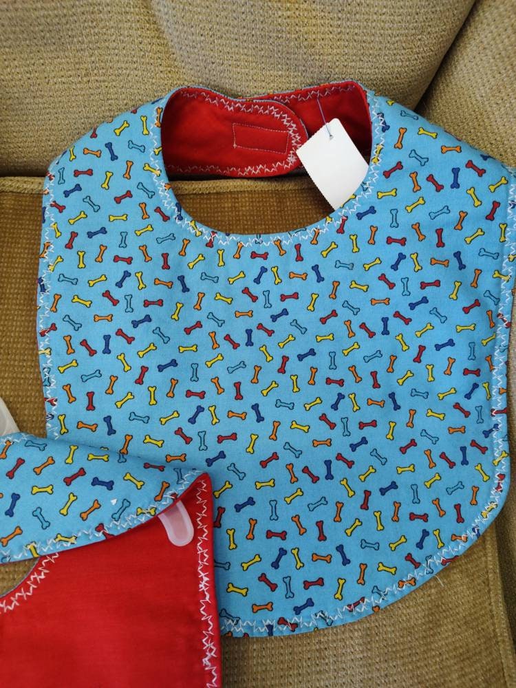 Toddler Bib, Drool Bib, Clifford the Big Red Dog Fabric