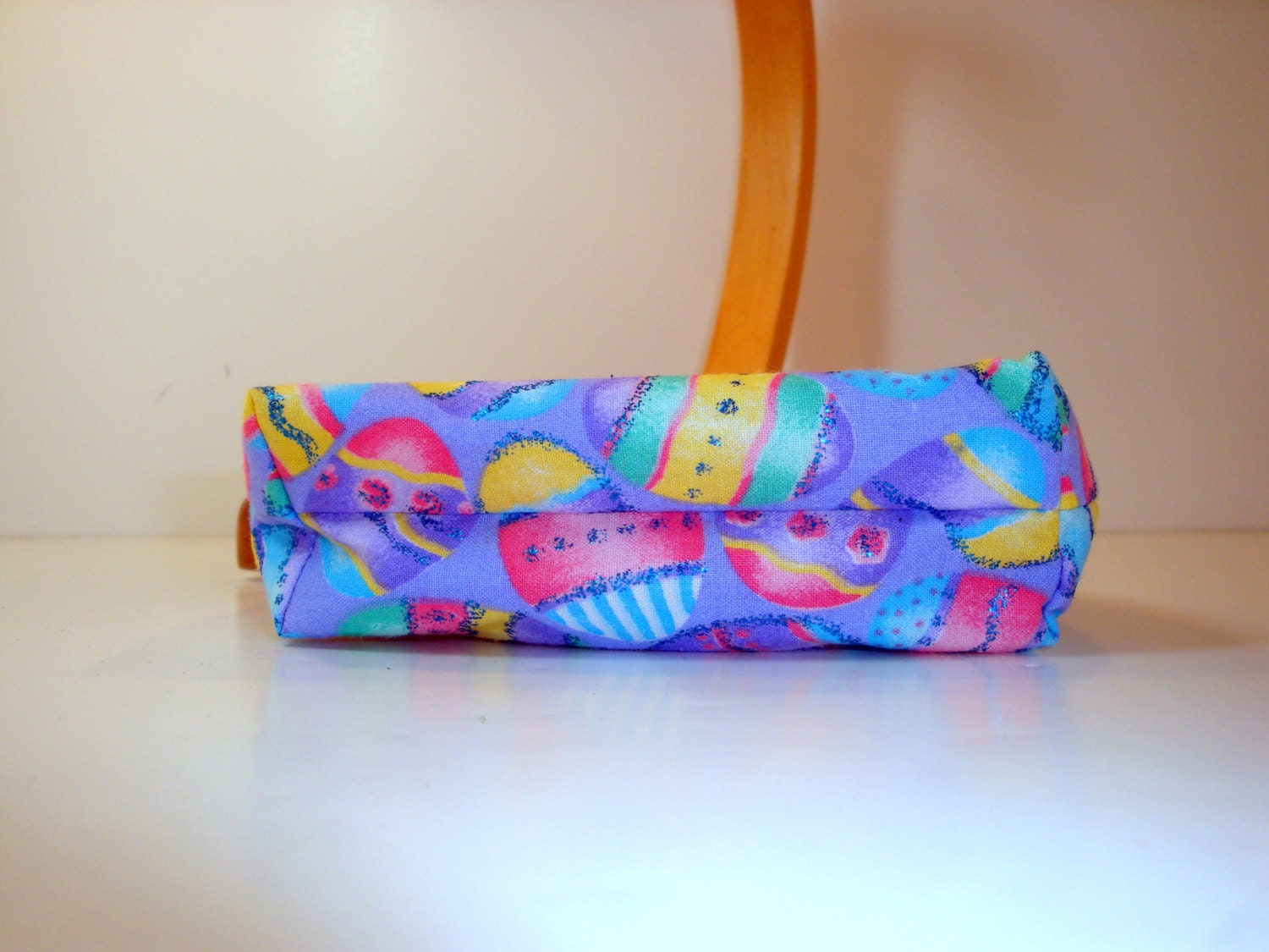 Easter Egg and Sparkles Bag /Child's Purse with a Ribbon Handle and a Snap